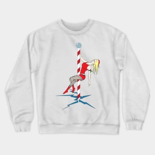 Christmas Santa North Pole Dancer Crewneck Sweatshirt